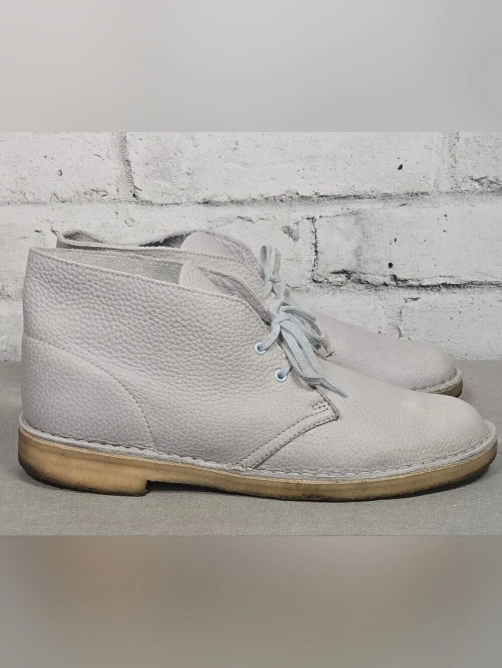 Clarks Originals Desert Boot Light Blue Leather Chukka Boots Size 9.5